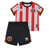 Sheffield United Hjemmebanesæt Børn 2024-25 Kortærmet (+ Korte bukser)